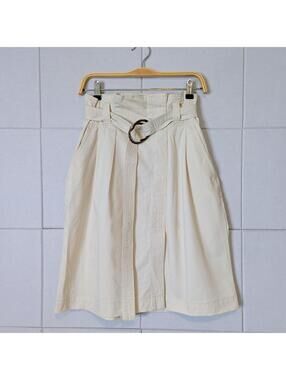 Banana Republic paper bag waist belted khaki skirt